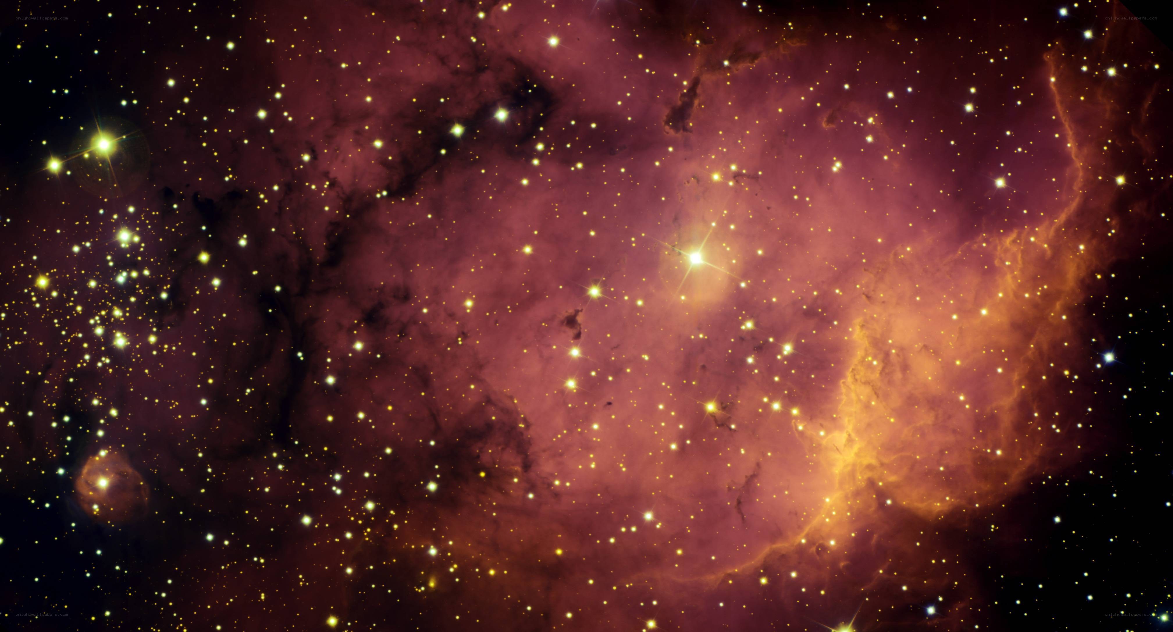 Cosmic nebula with stars