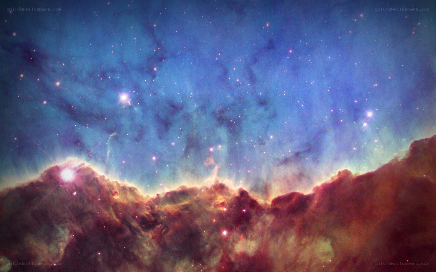 Cosmic nebula with stars