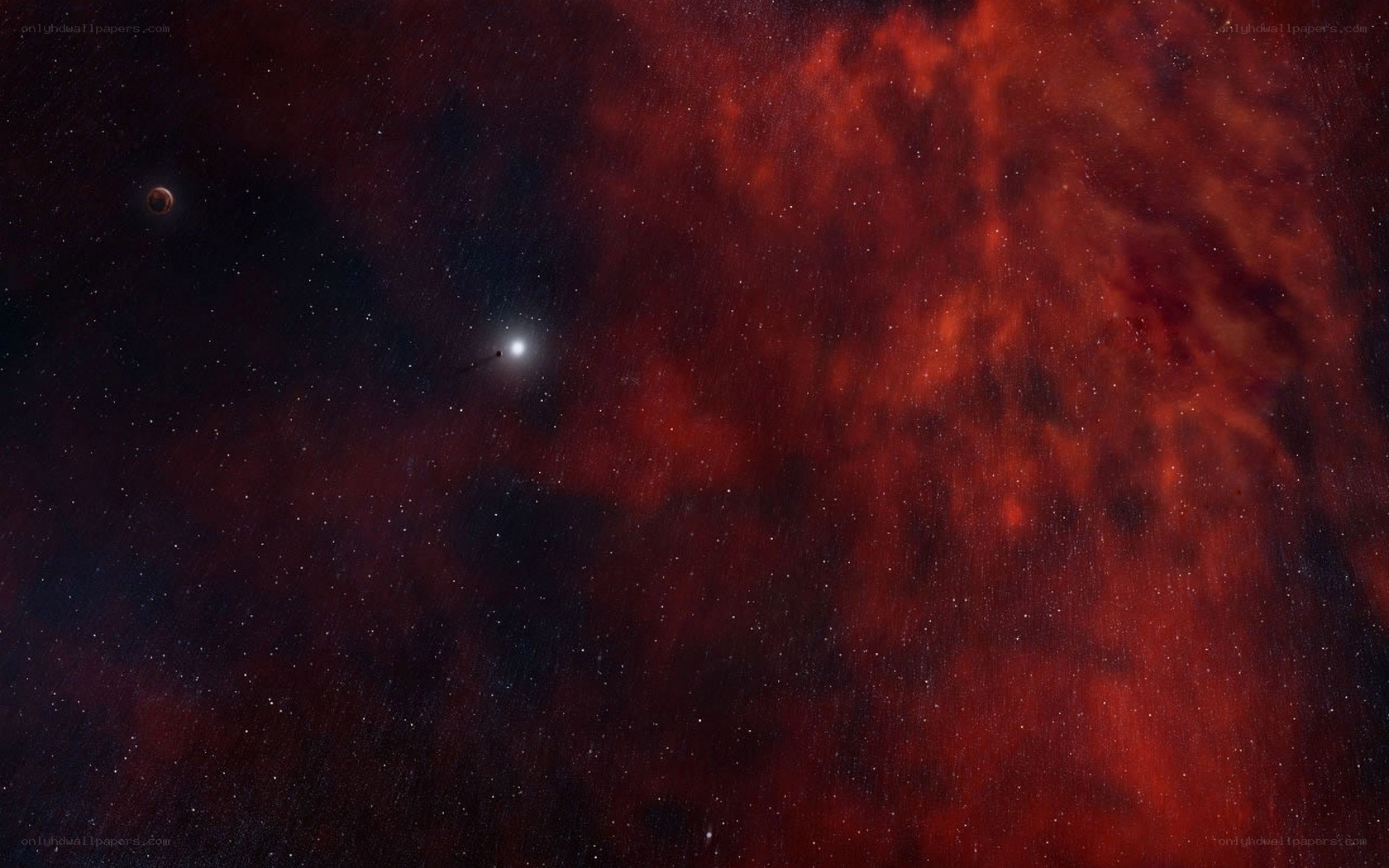 Cosmic nebula with stars