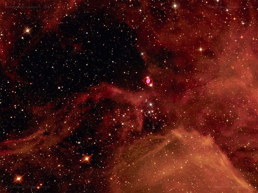 Cosmic nebula with stars