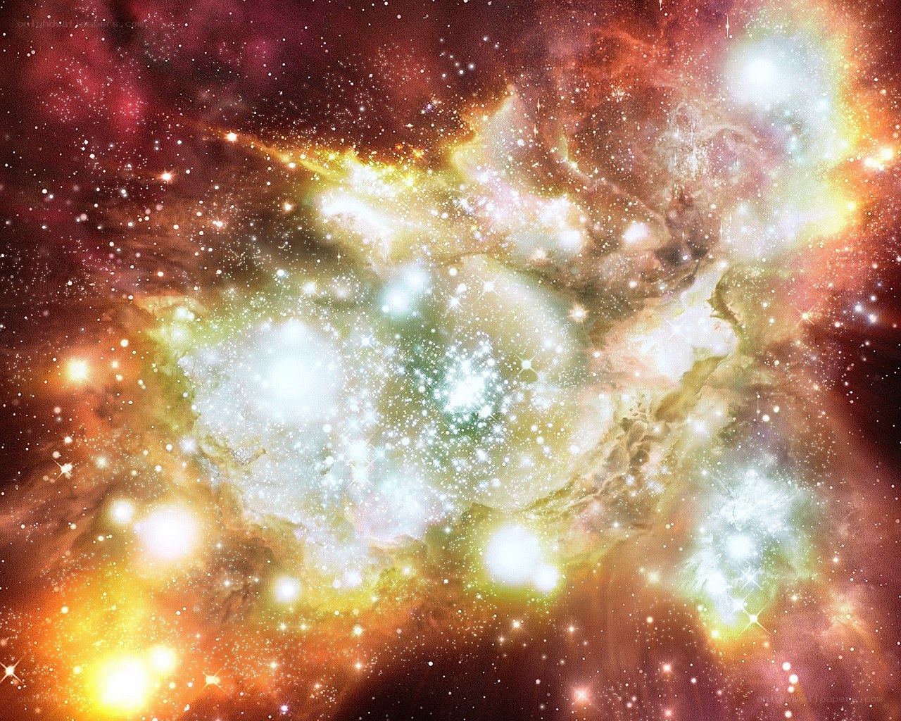 Cosmic nebula with stars