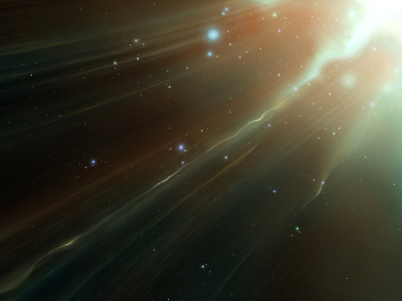 Cosmic Nebula with Stars — Black, Dramatic, Digital Art, Space