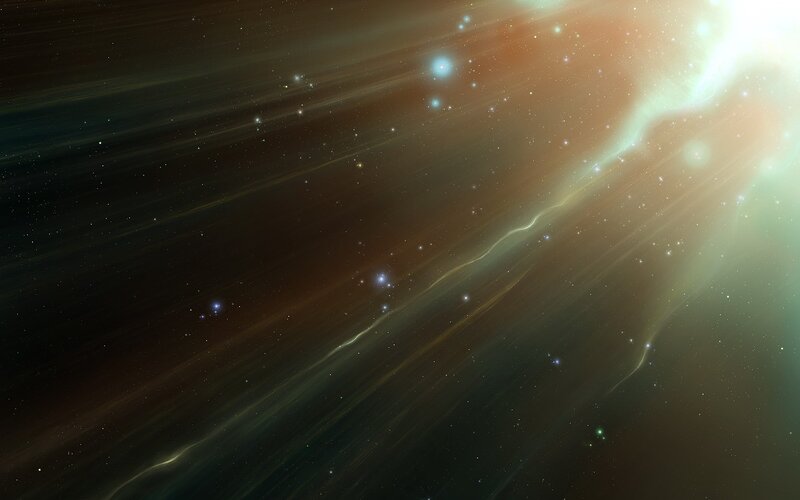 Cosmic Nebula with Stars — Black, Dramatic, Digital Art