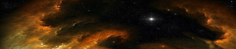 Cosmic Nebula with Stars — Black, Dramatic, Night, Digital Art