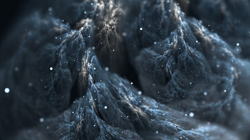 Cosmic Nebula with Stars — Blue, Dark