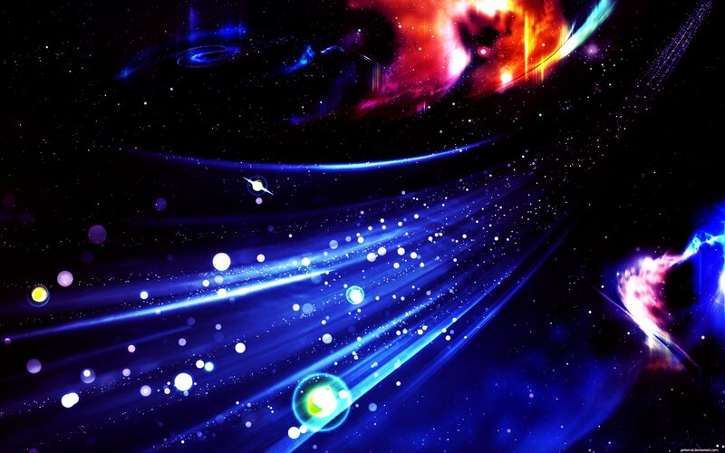 Cosmic Nebula with Stars — Blue, Dramatic, Digital Art, Space