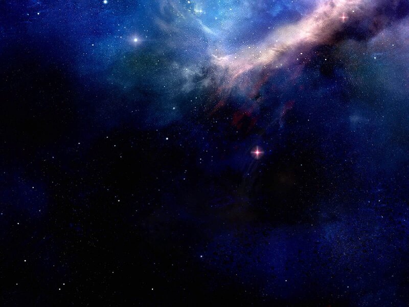 Cosmic Nebula with Stars — Blue, Dramatic, Night, Digital Art, Space