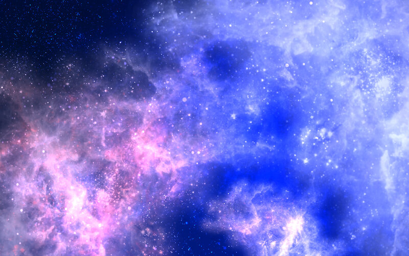 Cosmic Nebula with Stars — Blue, Ethereal, Night