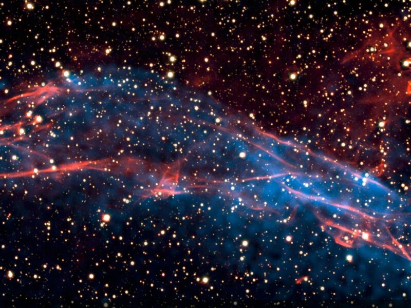 Cosmic Nebula with Stars — Blue