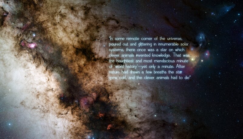 Cosmic Nebula with Stars — Brown, Night