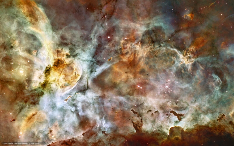 Cosmic Nebula with Stars — Brown, Photograph