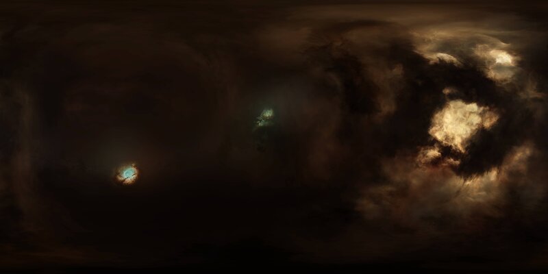 Cosmic Nebula with Stars — Brown