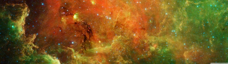 Cosmic Nebula with Stars — Orange, Vast