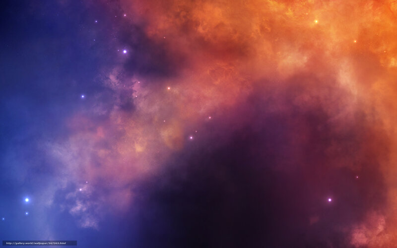 Cosmic Nebula with Stars — Purple, Dramatic, Digital Art