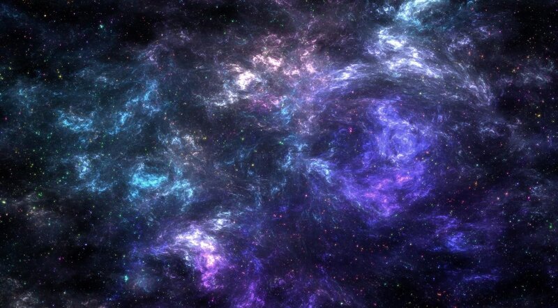 Cosmic Nebula with Stars — Purple, Night