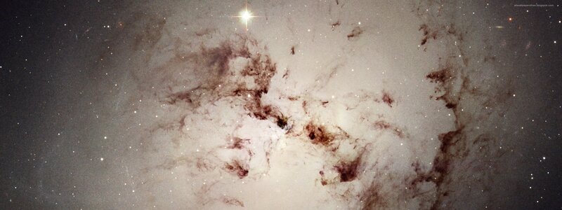 Cosmic Nebula with Stars — White, Dark