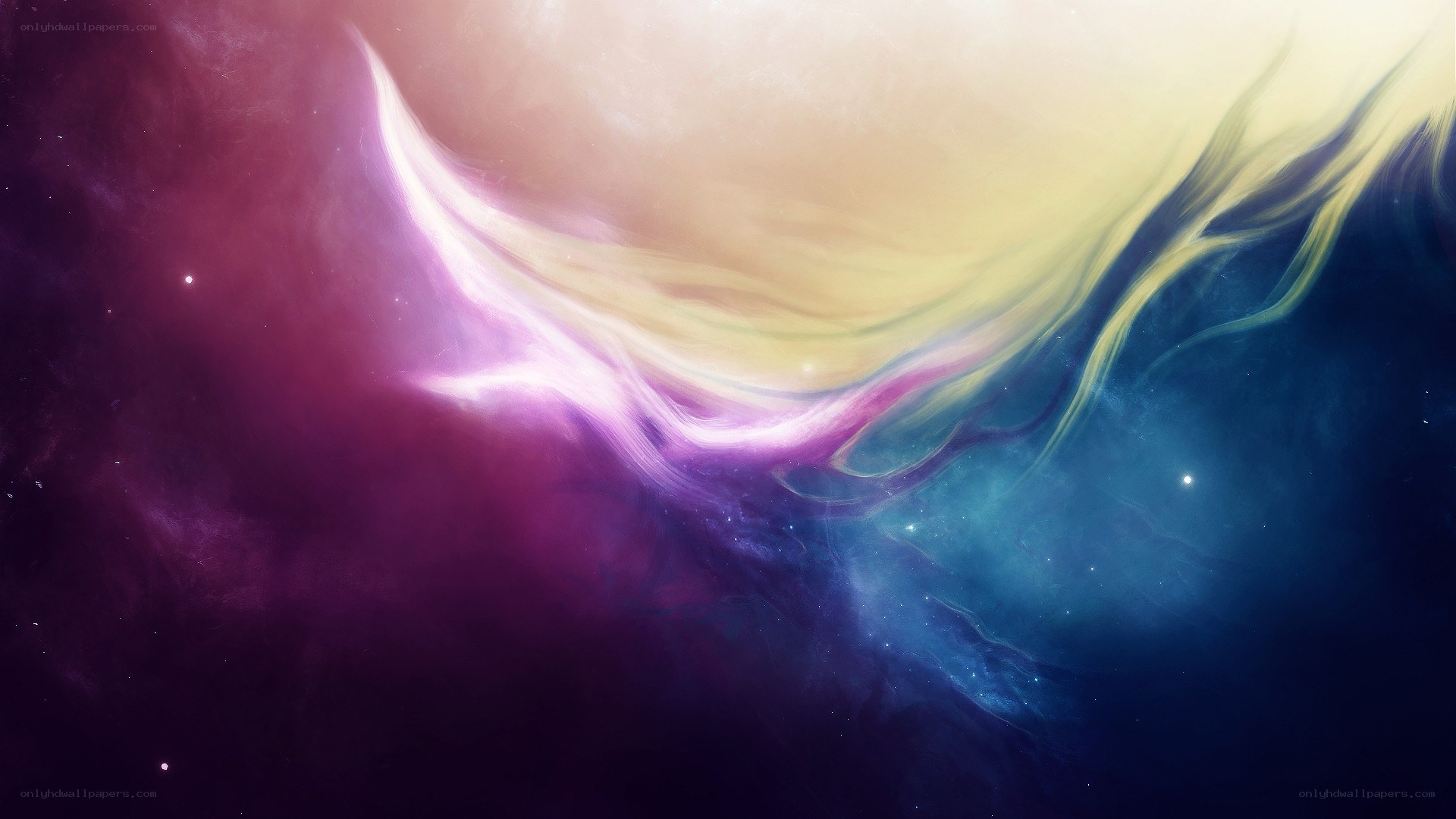 cosmic nebula with vibrant colors