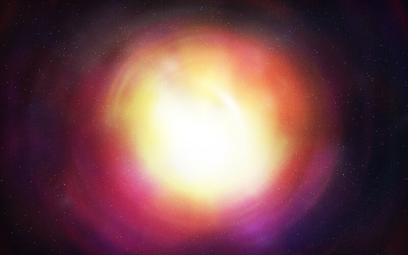 Cosmic Nebula — Yellow
