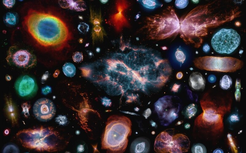 Cosmic Nebulae and Stars — Black