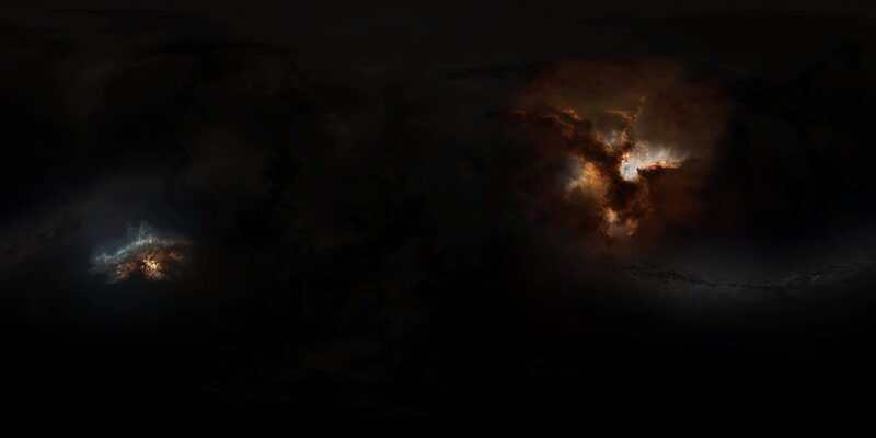 Cosmic Nebulae in Space — Black, Dark, Digital Art, Nebula