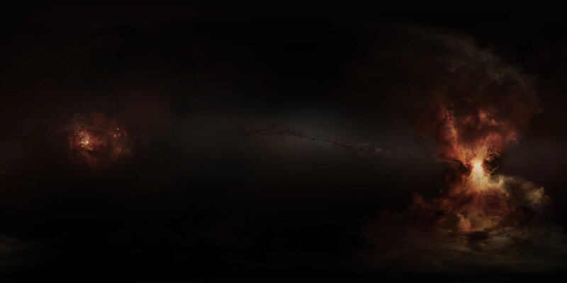 Cosmic Nebulae in Space — Black, Dark, Digital Art