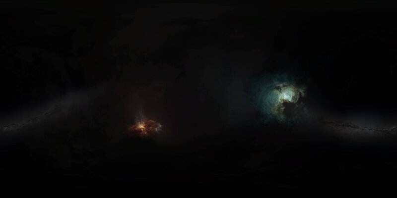 Cosmic Nebulae in Space — Black, Dark, Mysterious, Night