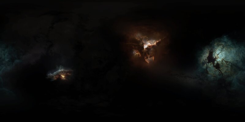 Cosmic Nebulae in Space — Black, Dramatic