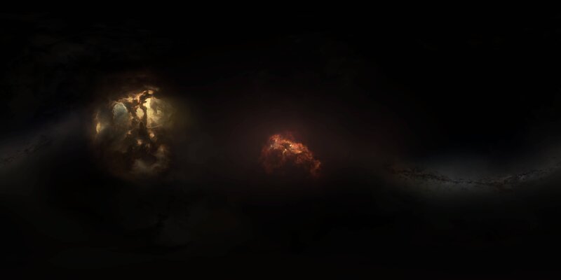 Cosmic Nebulae in Space — Black