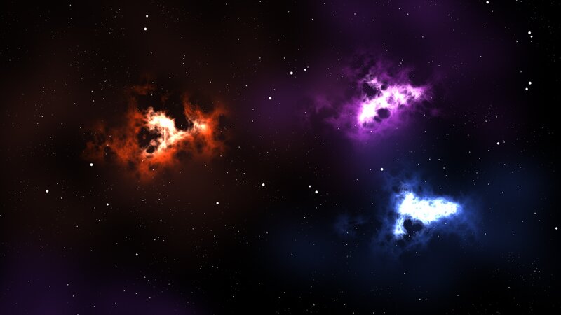 Cosmic nebulae in space