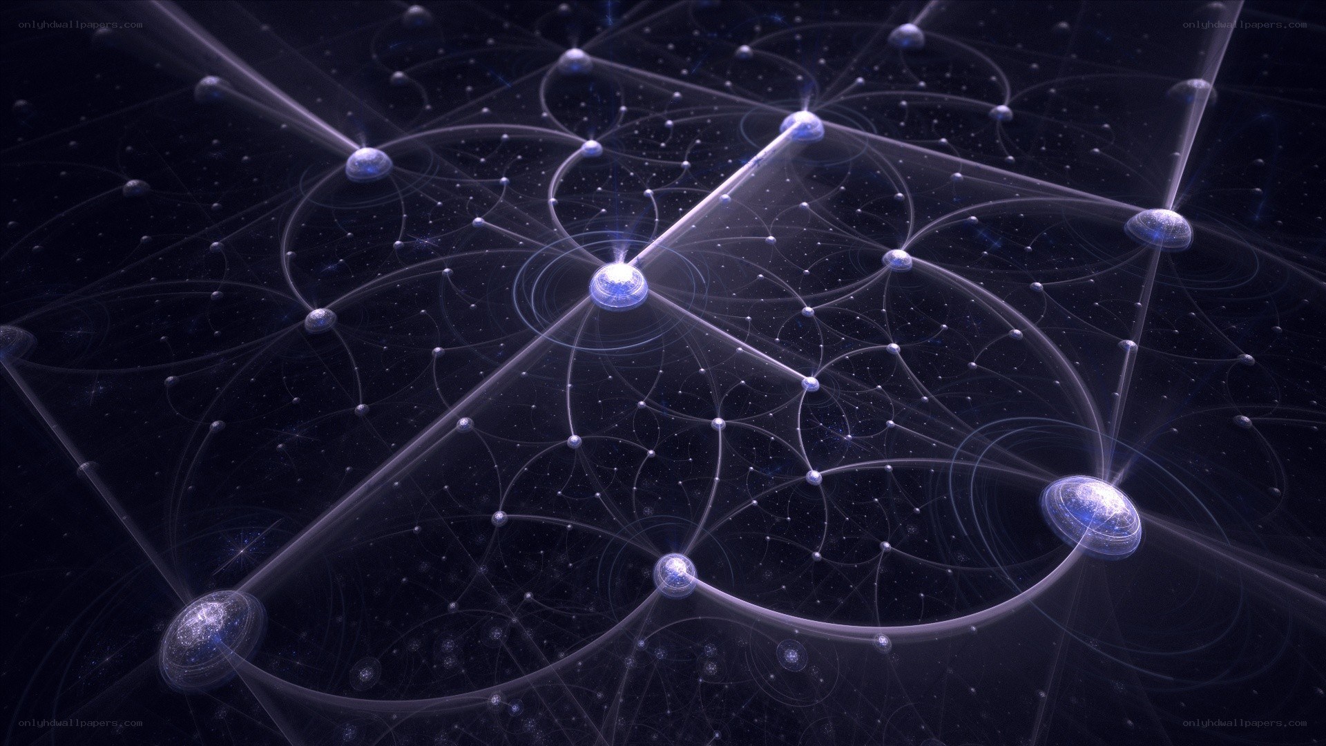 Cosmic network of glowing nodes