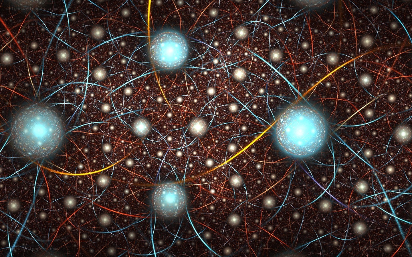 Cosmic network of glowing spheres