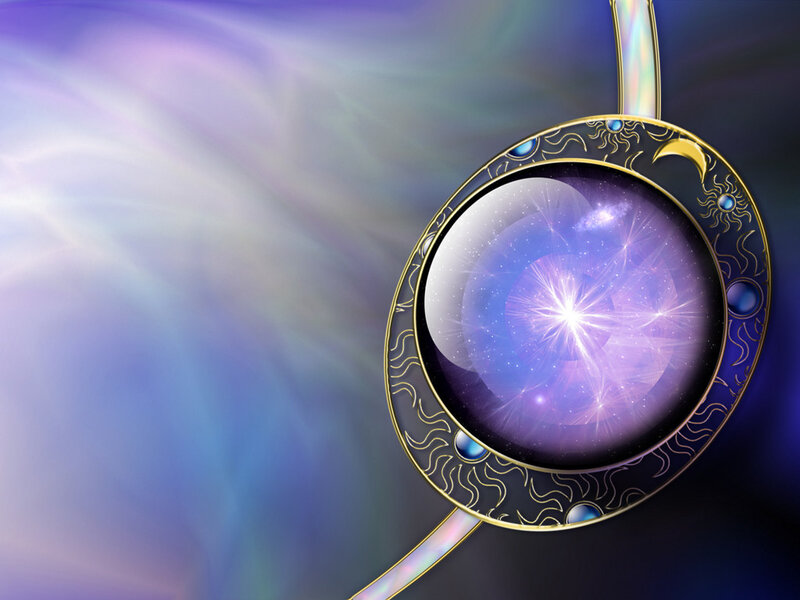 cosmic pendant with galaxy