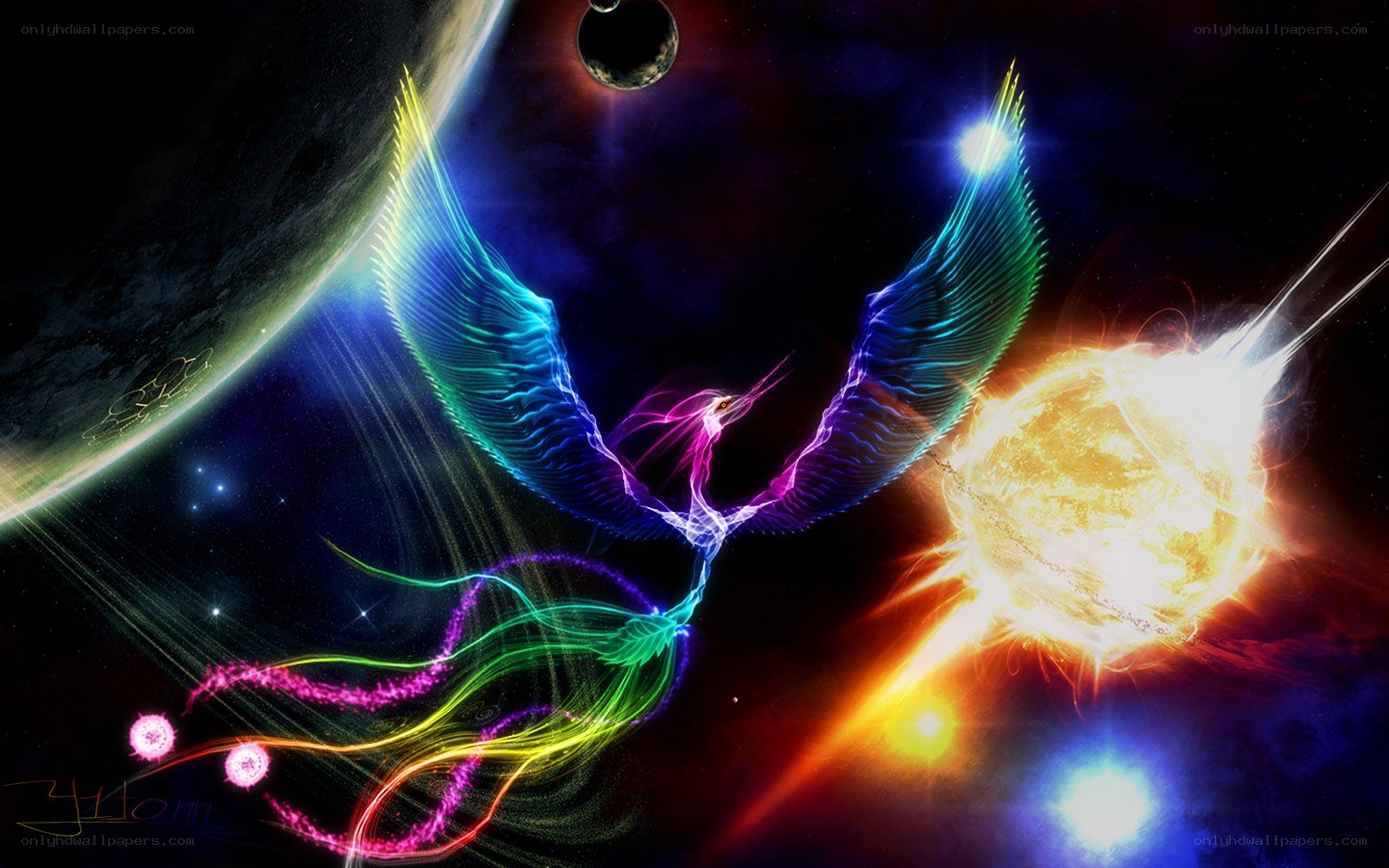 Cosmic phoenix in space