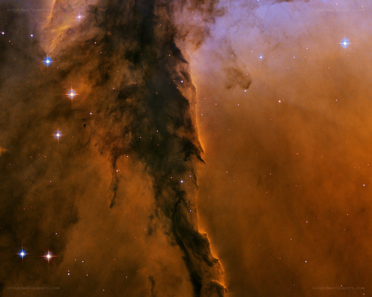 Cosmic pillar in star field