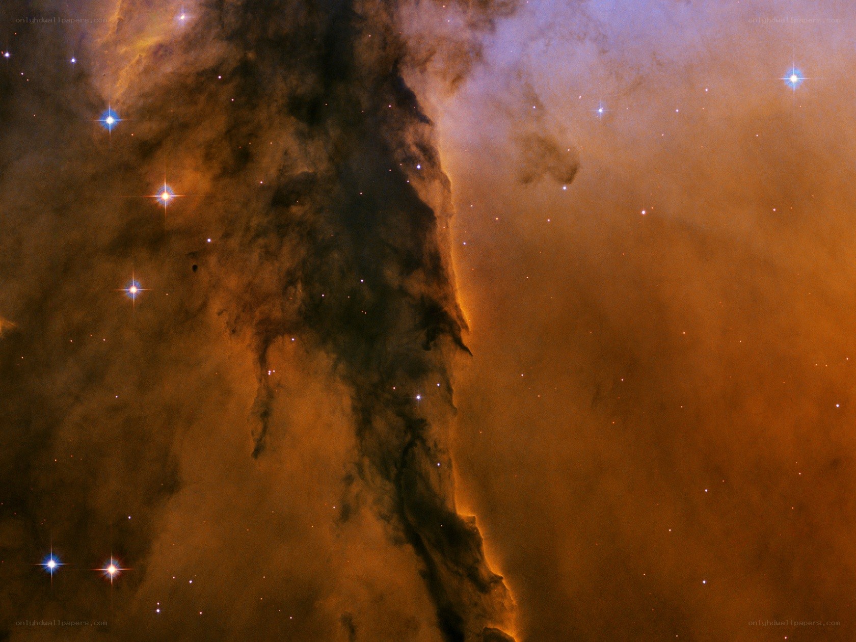 Cosmic pillar in star field