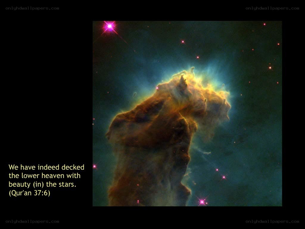 Cosmic pillar with stars