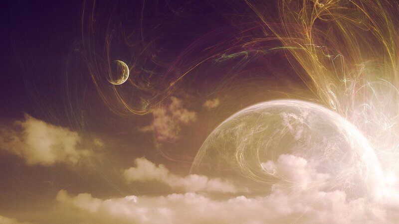 Cosmic planet and moon