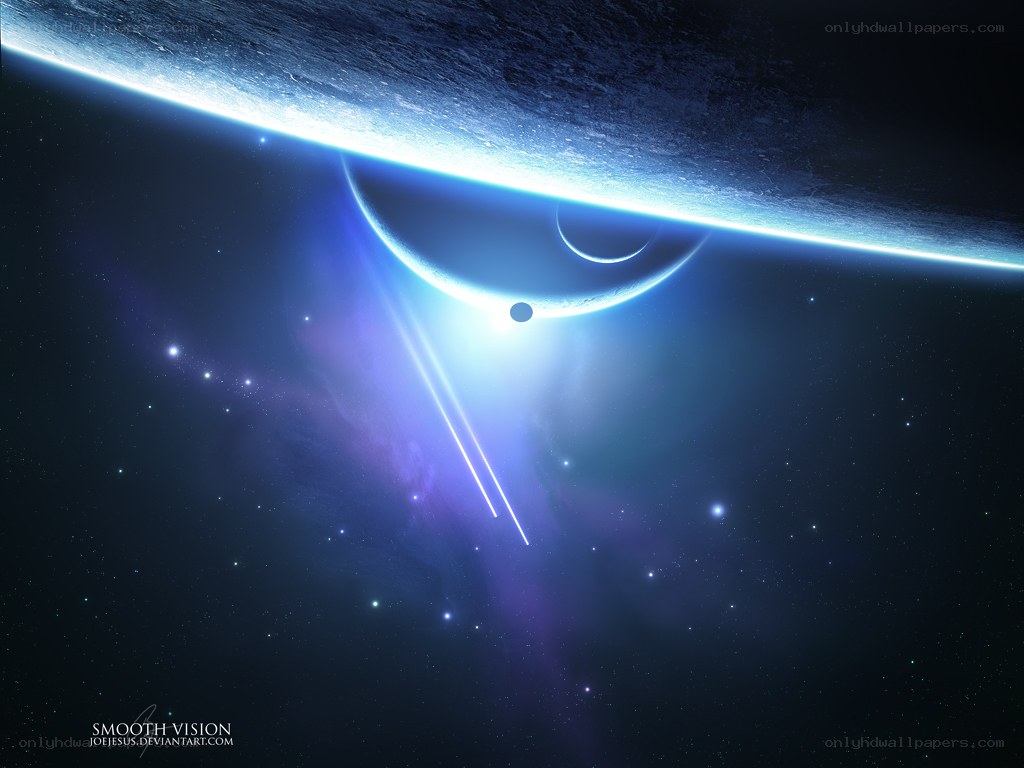 Cosmic planet and moon