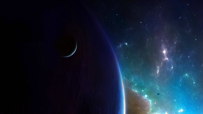 Cosmic planet and nebula