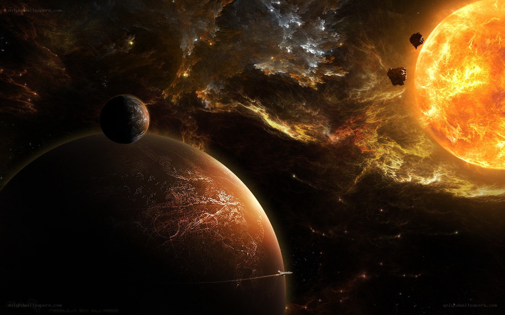Cosmic planet and star system