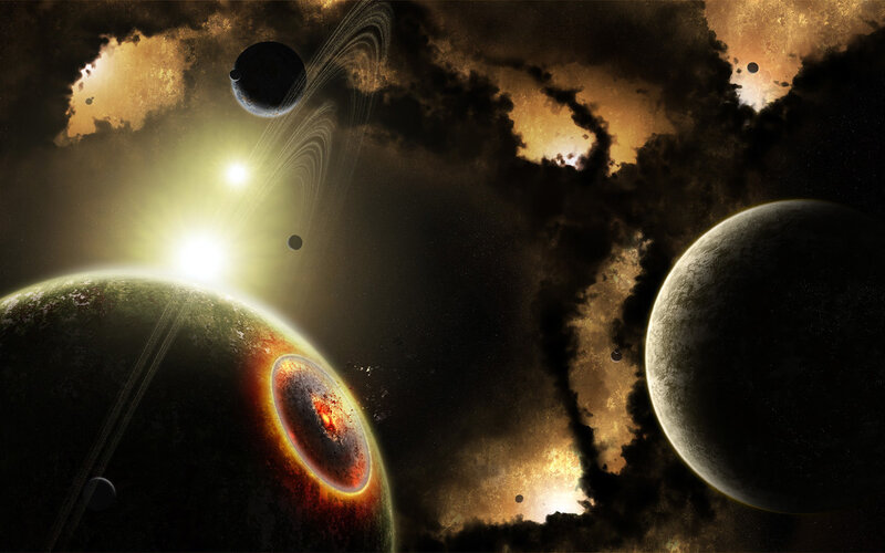Cosmic planet collision