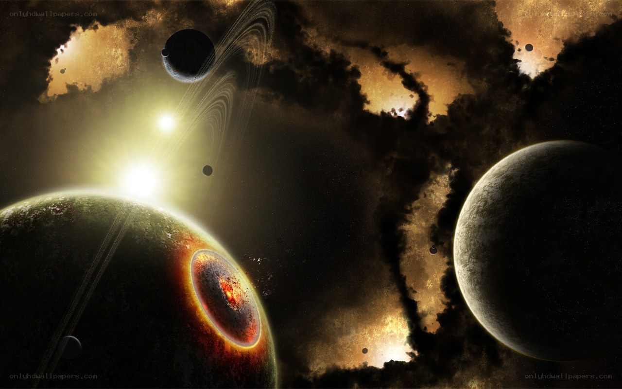 Cosmic planet collision
