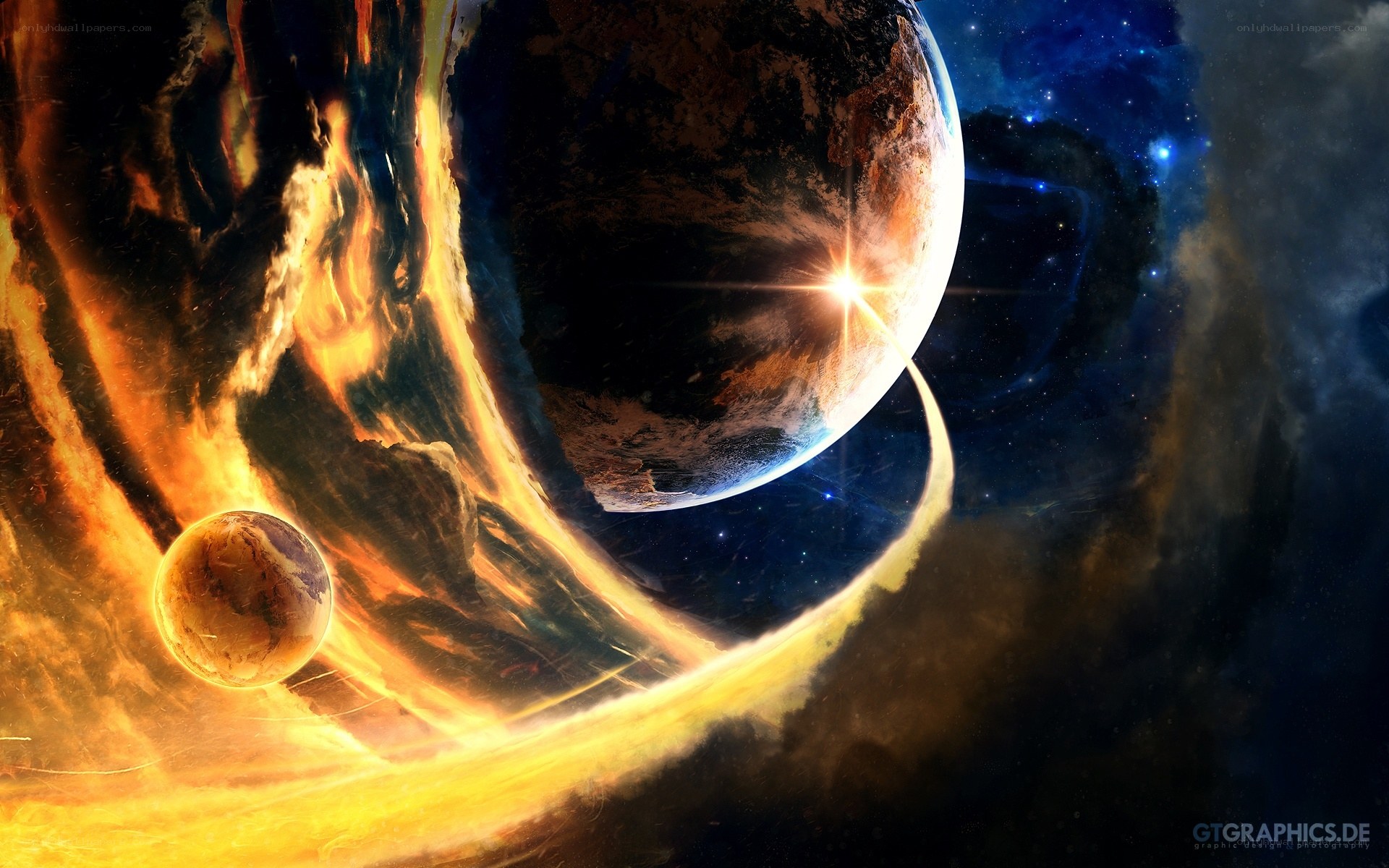 Cosmic planet collision