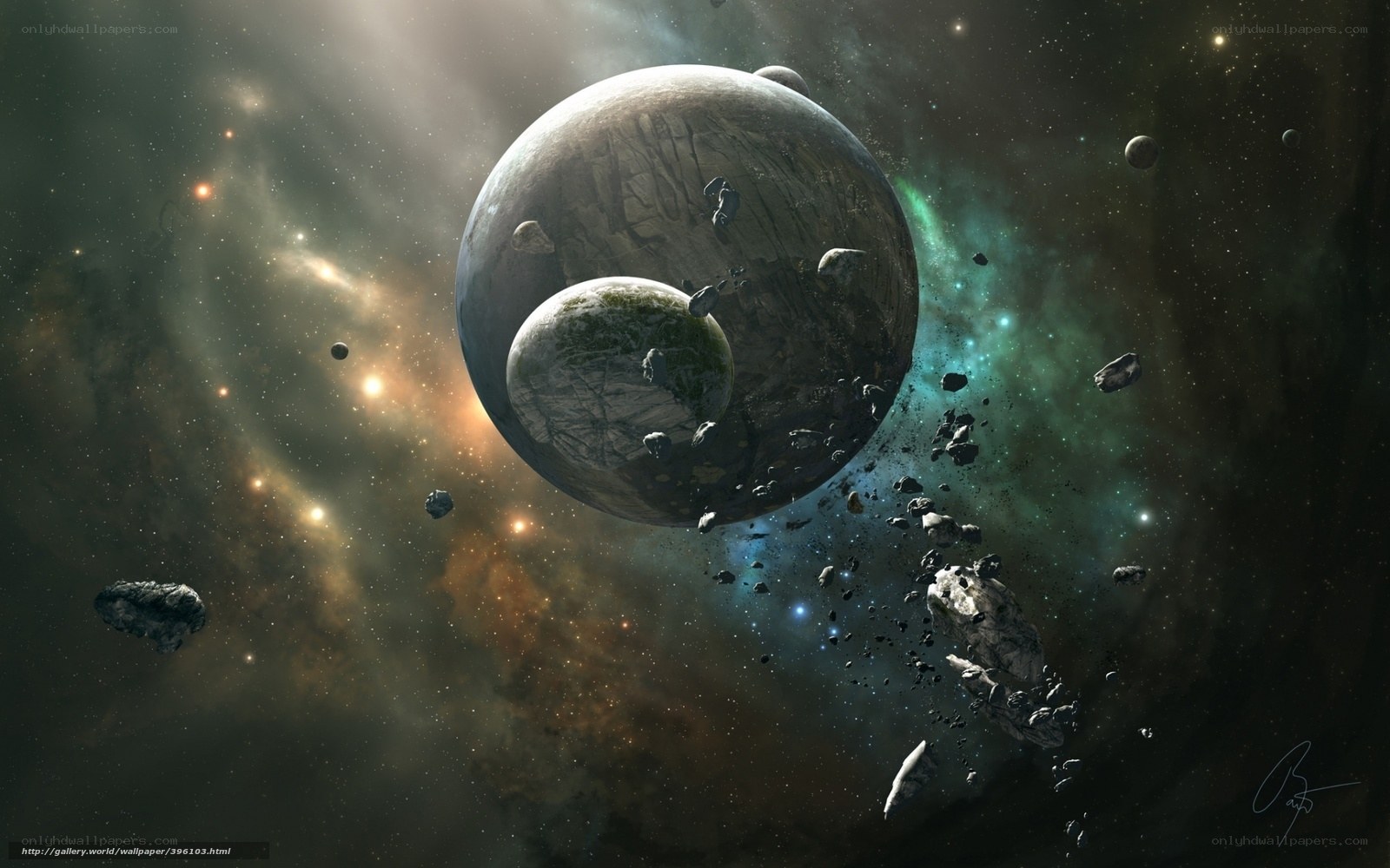 Cosmic planet collision