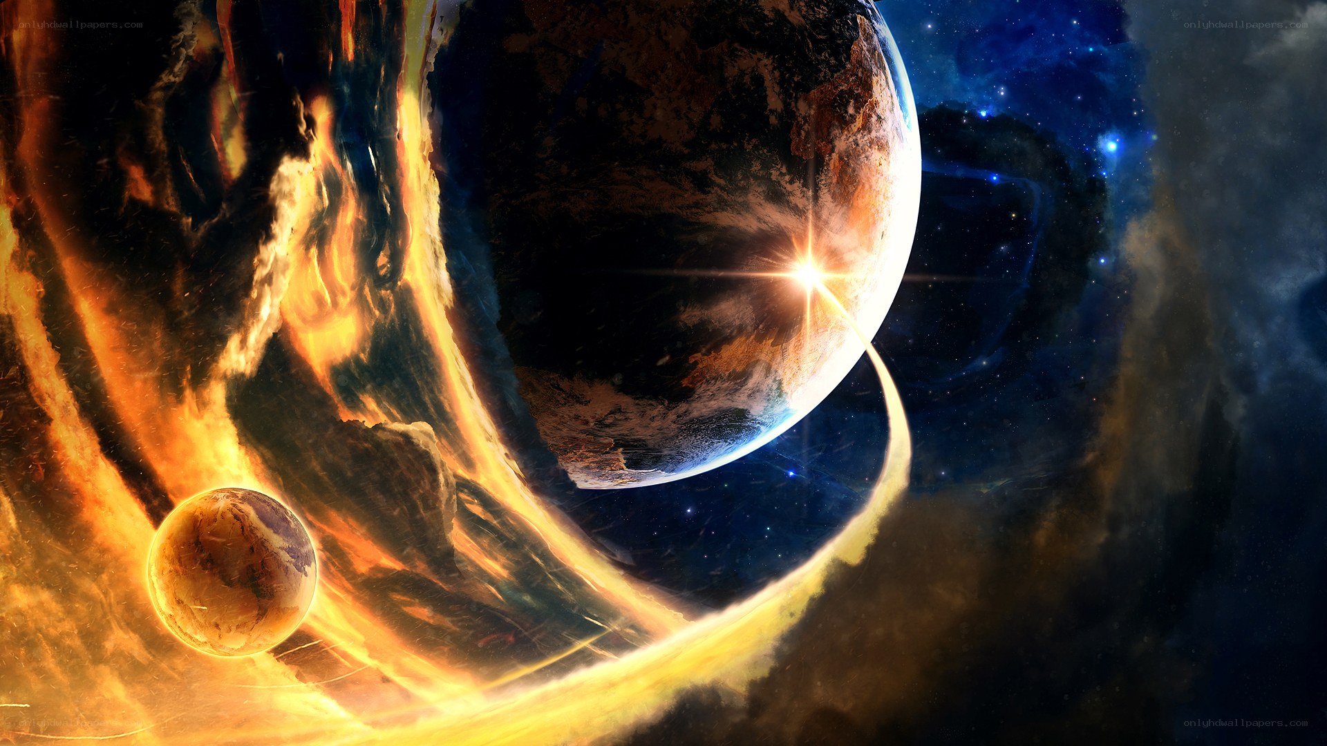 Cosmic planet explosion