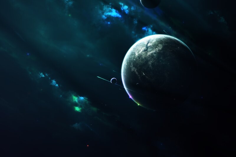 Cosmic planet in deep space