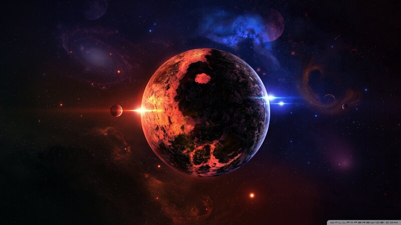 Cosmic planet in deep space