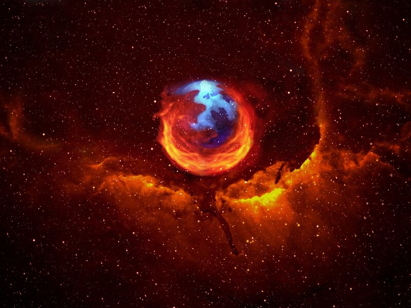 Cosmic planet in nebula
