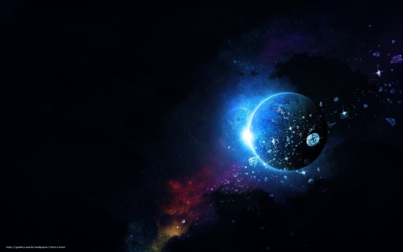 Cosmic planet in space