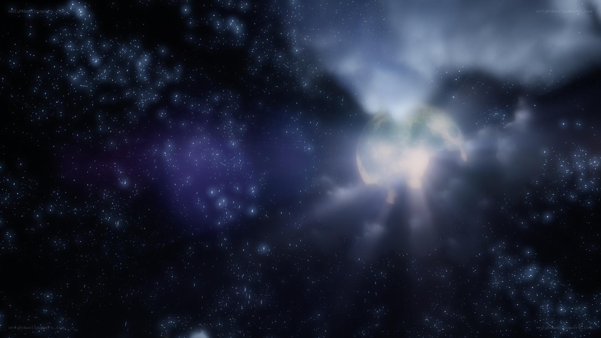 Cosmic planet in starfield